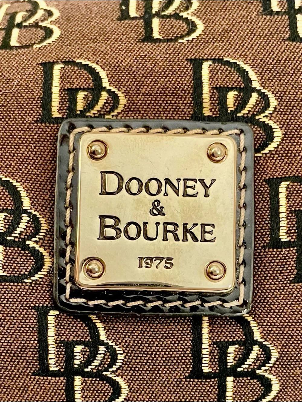 Dooney & Bourke Nikki Shadow Signature Monogram Hobo Bag, EUC